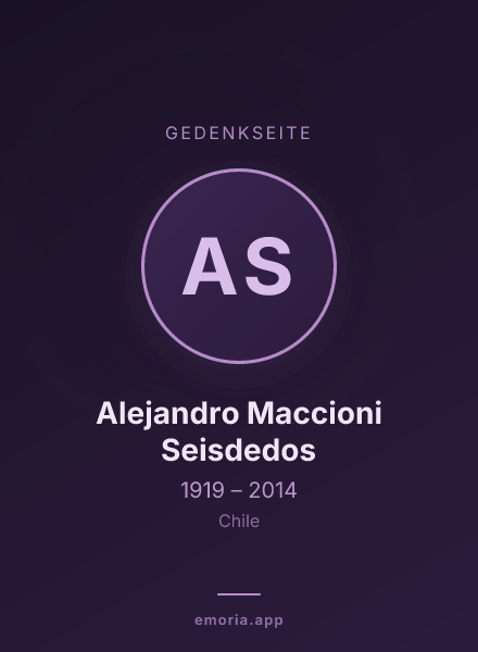 Gedenkportrait von Alejandro Maccioni Seisdedos