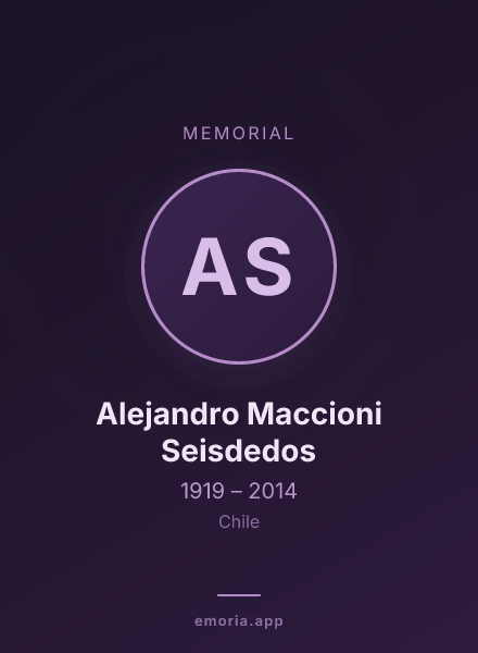 Memorial portrait of Alejandro Maccioni Seisdedos