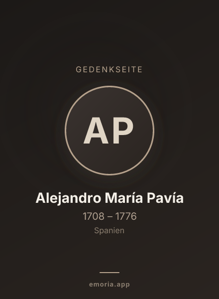 Gedenkportrait von Alejandro María Pavía