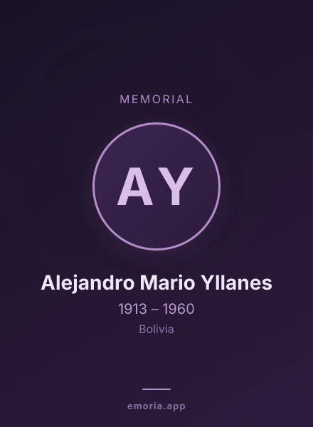 Memorial portrait of Alejandro Mario Yllanes