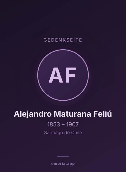 Gedenkportrait von Alejandro Maturana Feliú