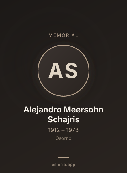 Memorial portrait of Alejandro Meersohn Schajris