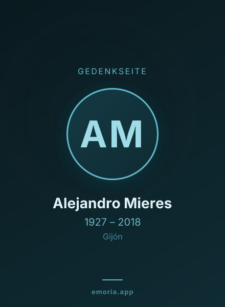 Gedenkportrait von Alejandro Mieres