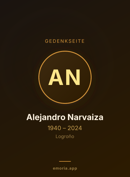 Gedenkportrait von Alejandro Narvaiza
