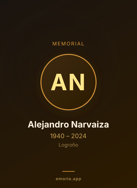 Memorial portrait of Alejandro Narvaiza