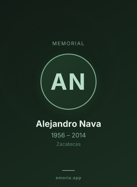 Memorial portrait of Alejandro Nava
