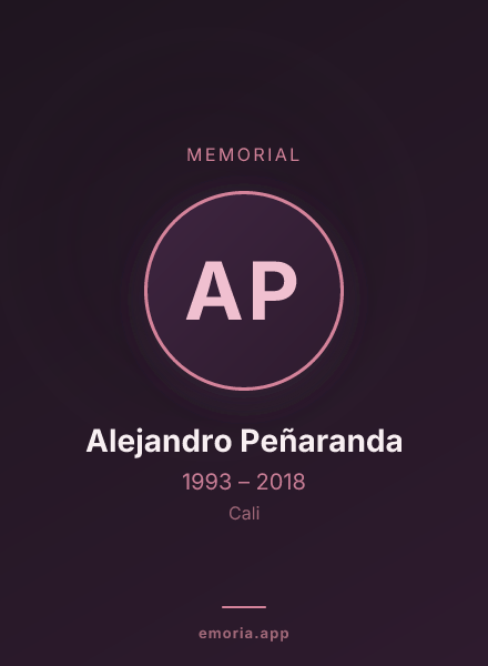 Memorial portrait of Alejandro Peñaranda