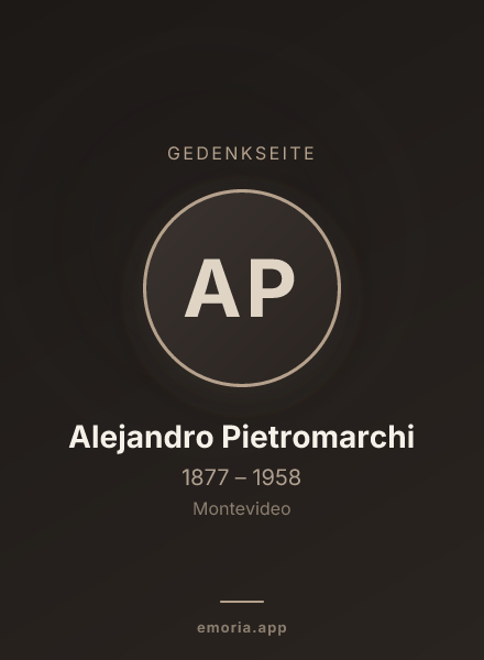 Gedenkportrait von Alejandro Pietromarchi