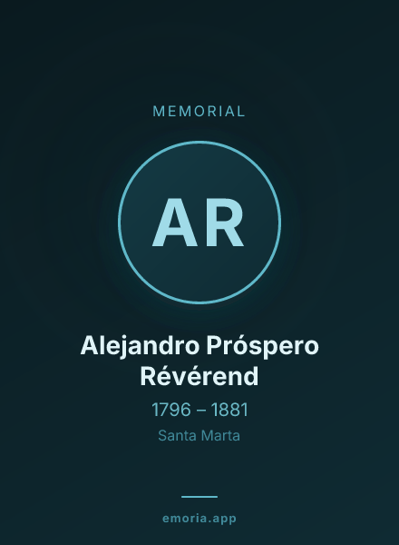 Memorial portrait of Alejandro Próspero Révérend