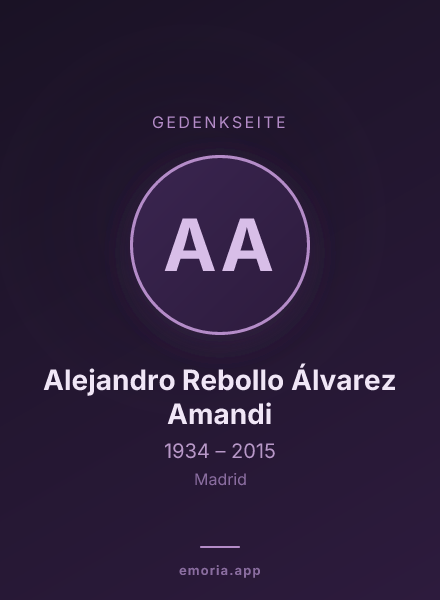 Gedenkportrait von Alejandro Rebollo Álvarez Amandi