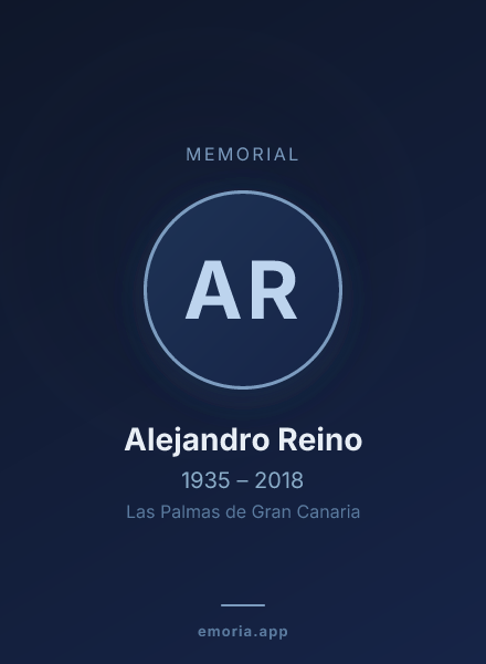 Memorial portrait of Alejandro Reino