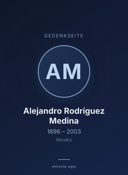 Gedenkportrait von Alejandro Rodríguez Medina