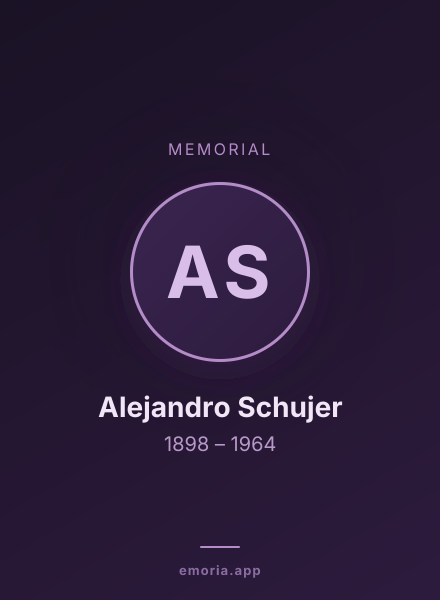 Memorial portrait of Alejandro Schujer