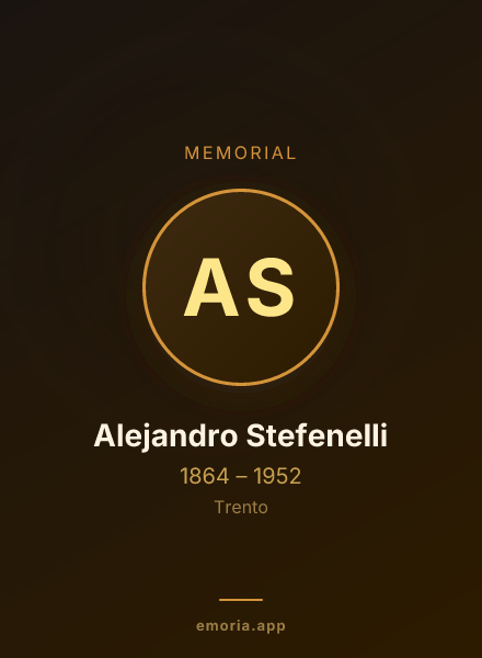 Memorial portrait of Alejandro Stefenelli