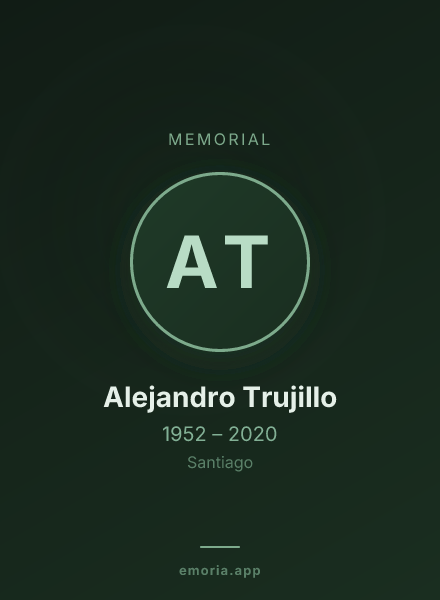 Memorial portrait of Alejandro Trujillo