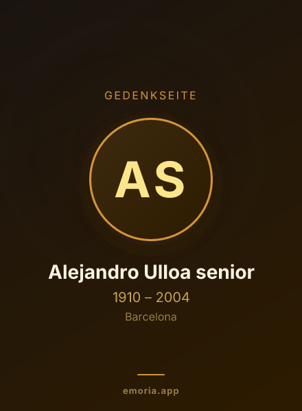 Gedenkportrait von Alejandro Ulloa senior
