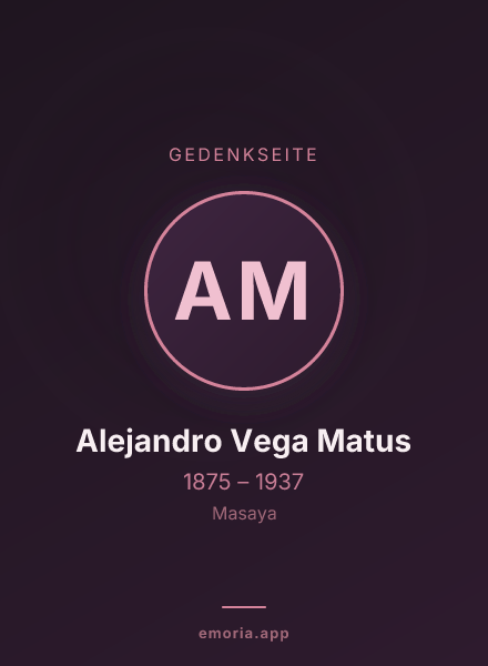 Gedenkportrait von Alejandro Vega Matus