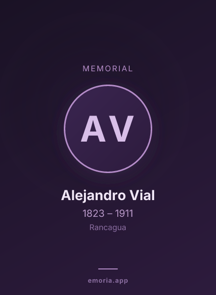 Memorial portrait of Alejandro Vial