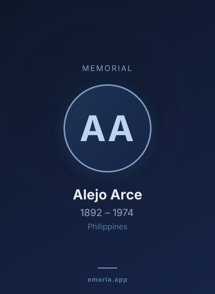 Memorial portrait of Alejo Arce