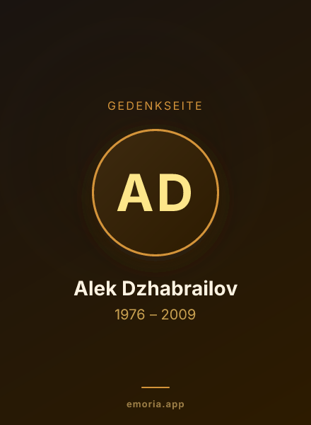 Gedenkportrait von Alek Dzhabrailov