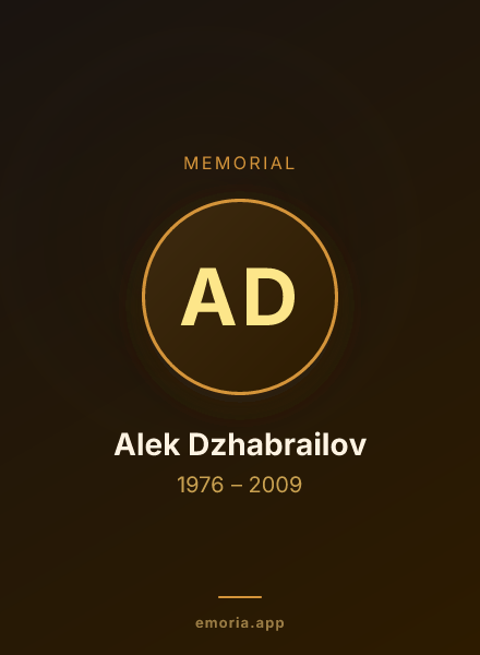 Memorial portrait of Alek Dzhabrailov