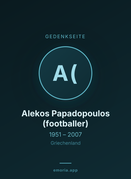 Gedenkportrait von Alekos Papadopoulos (footballer)