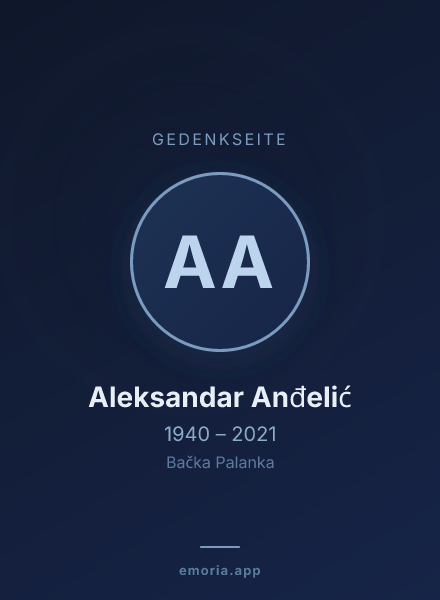 Gedenkportrait von Aleksandar Anđelić