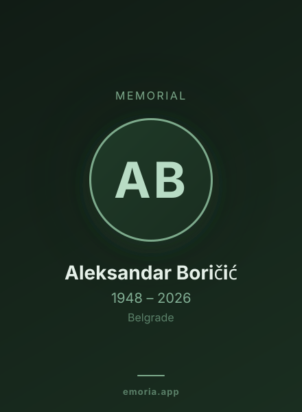 Memorial portrait of Aleksandar Boričić