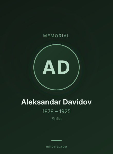 Memorial portrait of Aleksandar Davidov