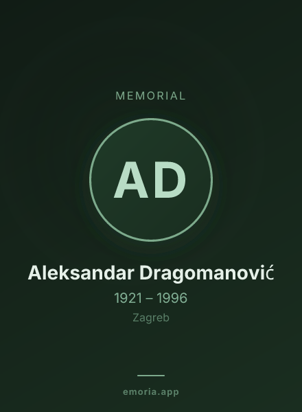 Memorial portrait of Aleksandar Dragomanović