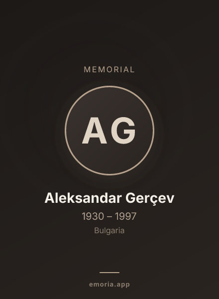 Memorial portrait of Aleksandar Gerçev