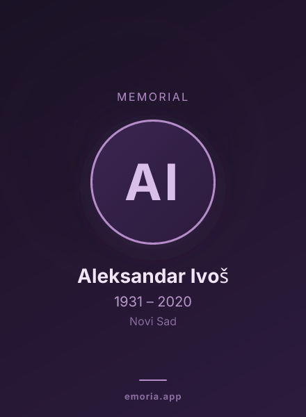 Memorial portrait of Aleksandar Ivoš