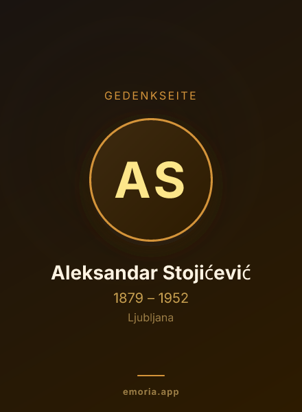 Gedenkportrait von Aleksandar Stojićević