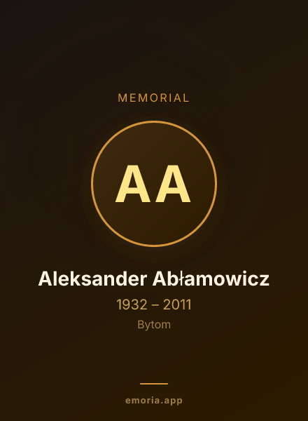 Memorial portrait of Aleksander Abłamowicz