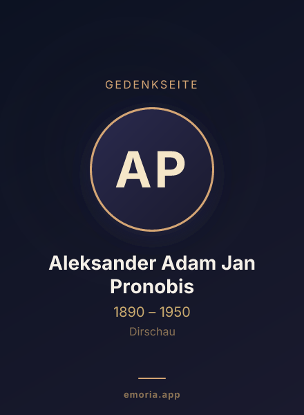 Gedenkportrait von Aleksander Adam Jan Pronobis