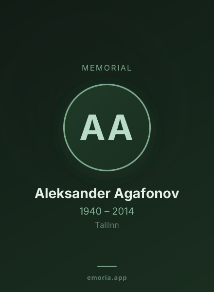 Memorial portrait of Aleksander Agafonov