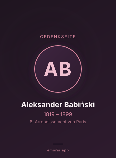 Gedenkportrait von Aleksander Babiński