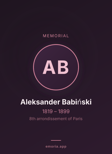 Memorial portrait of Aleksander Babiński