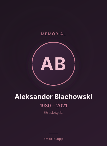 Memorial portrait of Aleksander Błachowski