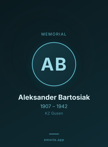 Memorial portrait of Aleksander Bartosiak