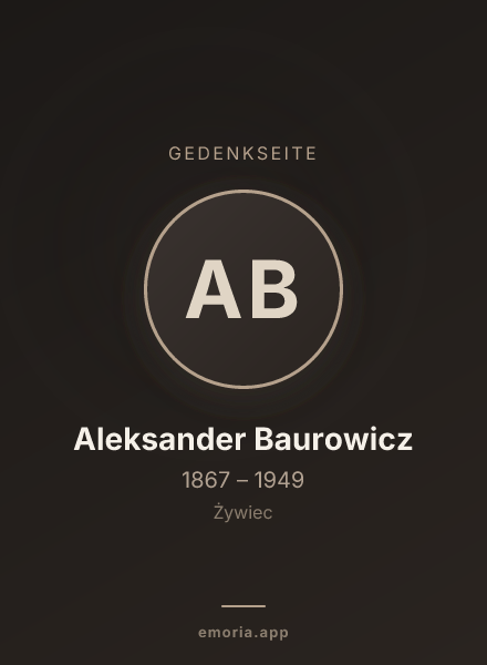 Gedenkportrait von Aleksander Baurowicz