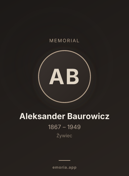 Memorial portrait of Aleksander Baurowicz