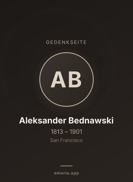 Gedenkportrait von Aleksander Bednawski
