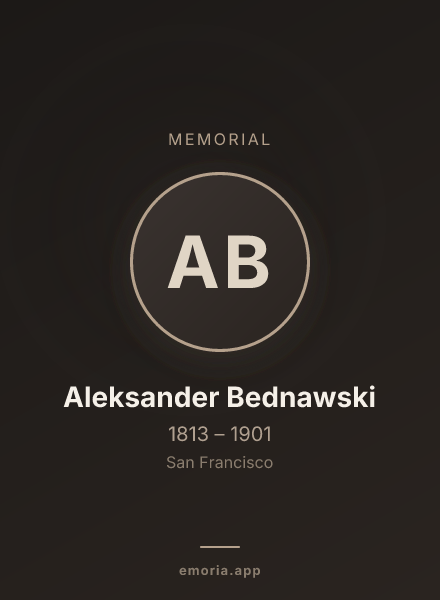 Memorial portrait of Aleksander Bednawski