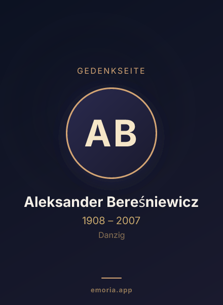 Gedenkportrait von Aleksander Bereśniewicz