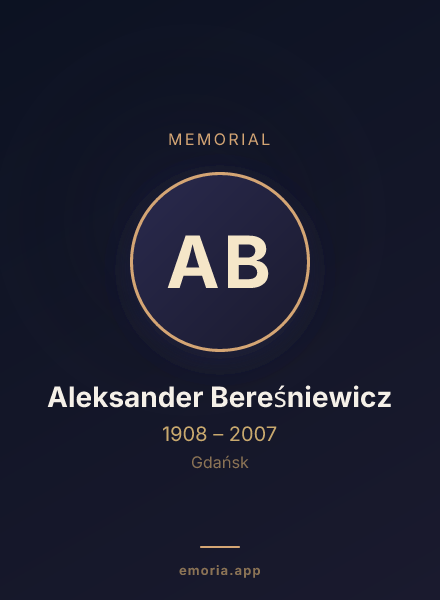 Memorial portrait of Aleksander Bereśniewicz