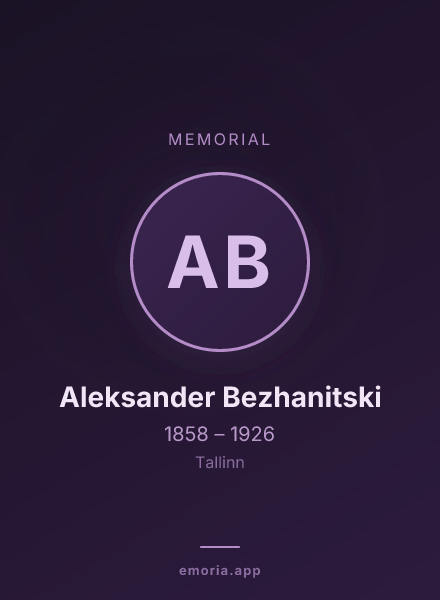 Memorial portrait of Aleksander Bezhanitski