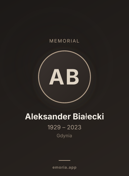 Memorial portrait of Aleksander Białecki