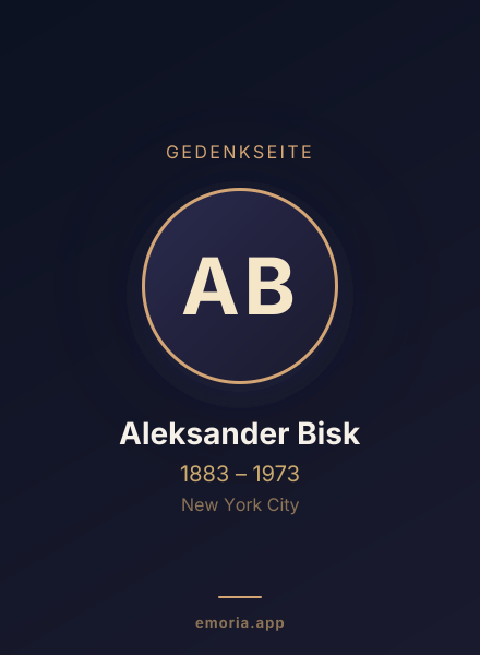 Gedenkportrait von Aleksander Bisk