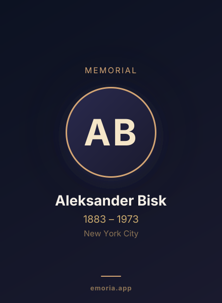 Memorial portrait of Aleksander Bisk